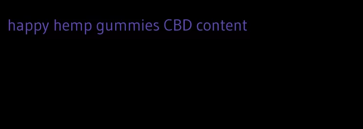 happy hemp gummies CBD content