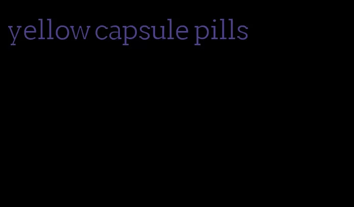 yellow capsule pills