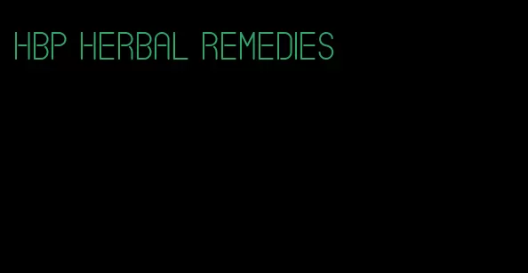 HBP herbal remedies