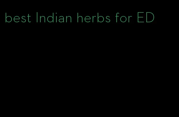 best Indian herbs for ED
