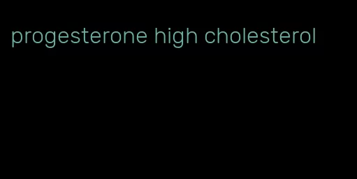 progesterone high cholesterol