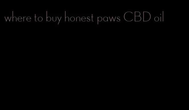 where to buy honest paws CBD oil