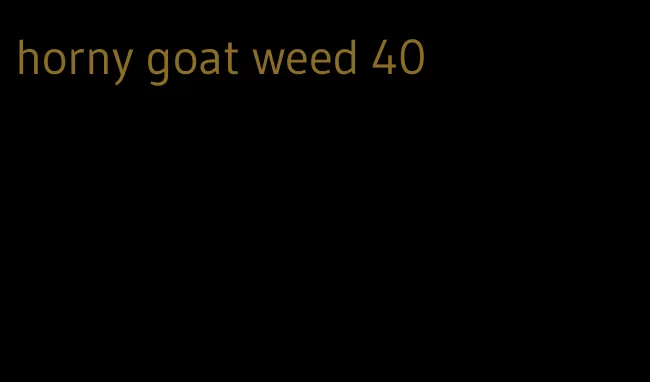 horny goat weed 40