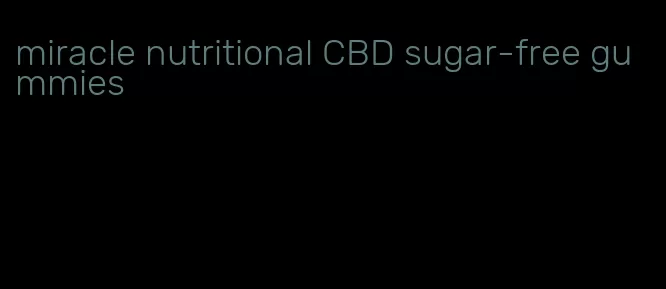miracle nutritional CBD sugar-free gummies