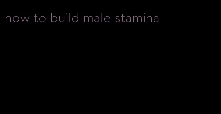 how to build male stamina