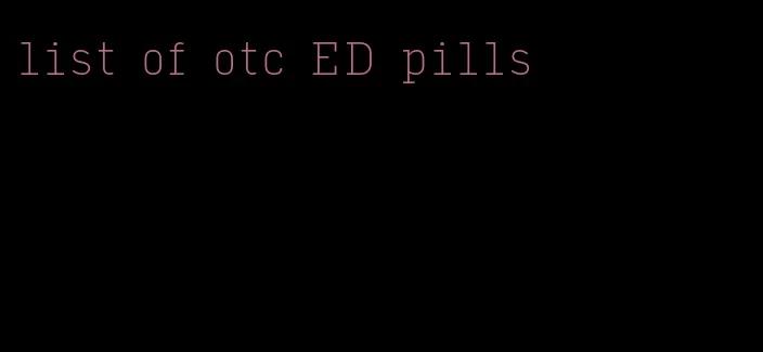 list of otc ED pills