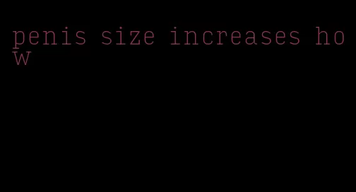 penis size increases how