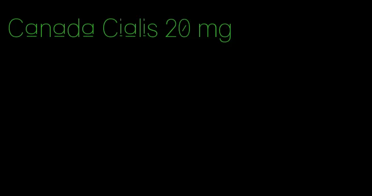 Canada Cialis 20 mg