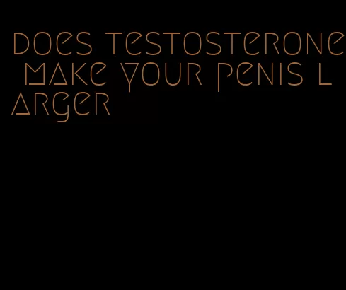 does testosterone make your penis larger
