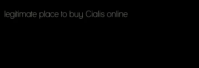 legitimate place to buy Cialis online