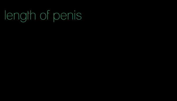 length of penis