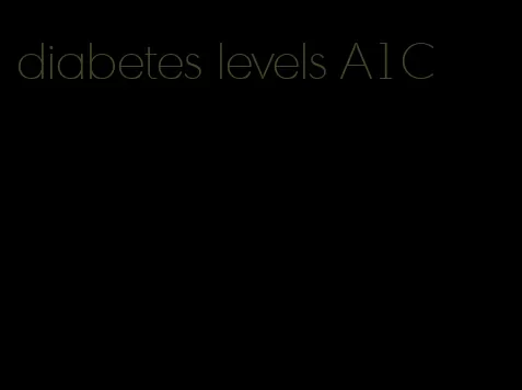 diabetes levels A1C