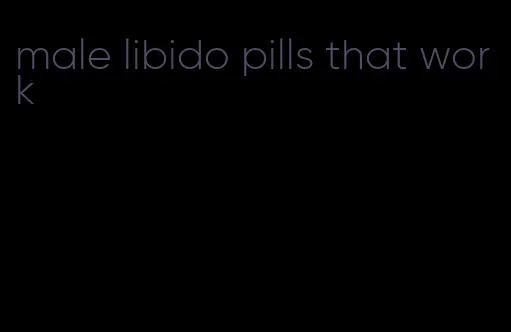 male libido pills that work