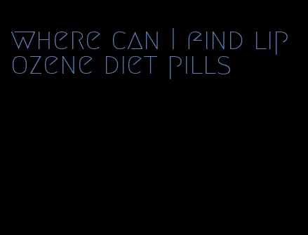where can I find lipozene diet pills