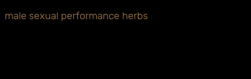 male sexual performance herbs