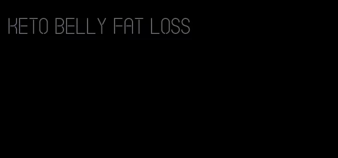 keto belly fat loss