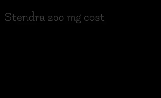Stendra 200 mg cost