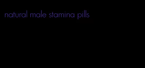 natural male stamina pills