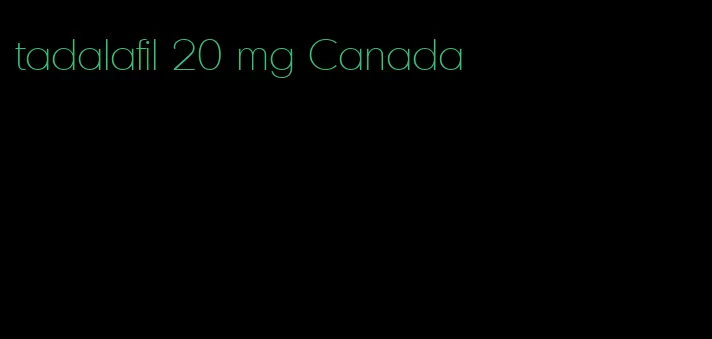 tadalafil 20 mg Canada