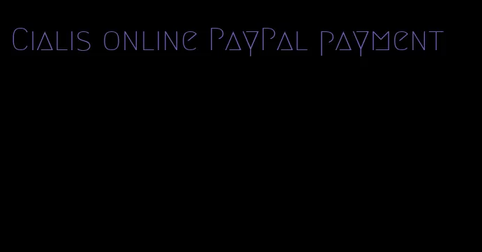 Cialis online PayPal payment