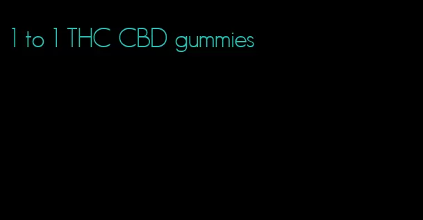 1 to 1 THC CBD gummies