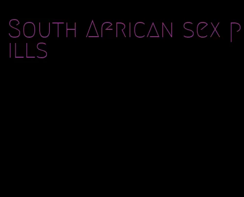 South African sex pills