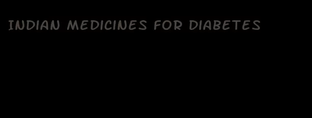 Indian medicines for diabetes
