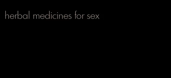 herbal medicines for sex