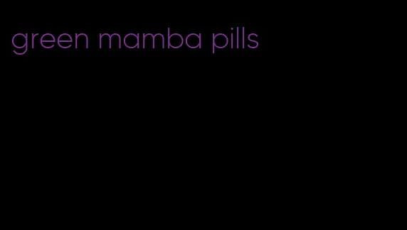 green mamba pills