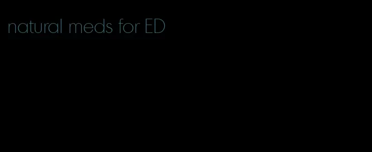 natural meds for ED