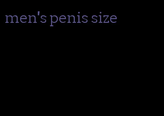 men's penis size