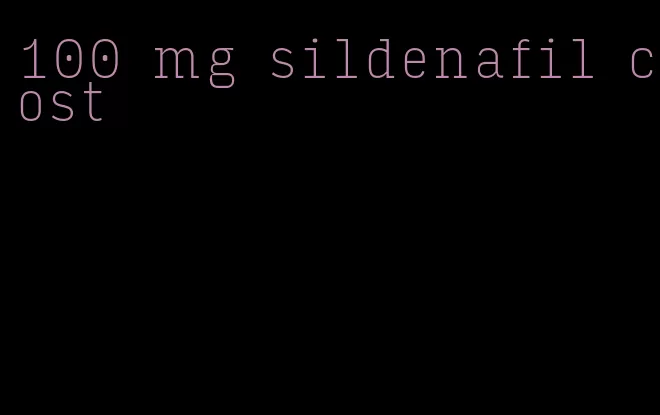 100 mg sildenafil cost