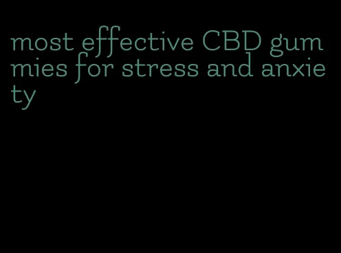 most effective CBD gummies for stress and anxiety