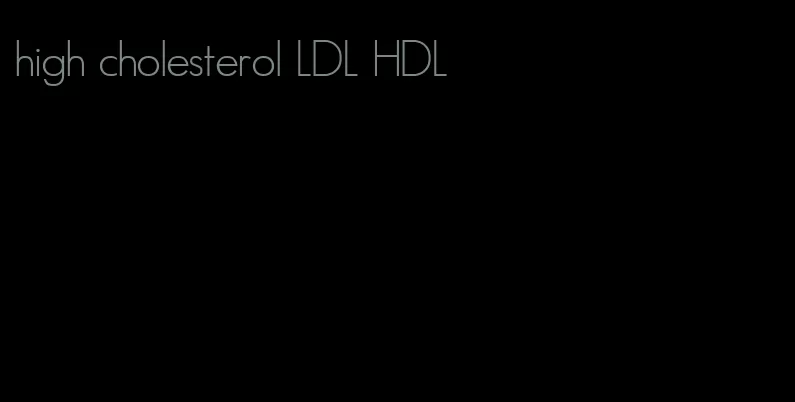 high cholesterol LDL HDL