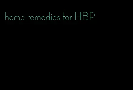 home remedies for HBP