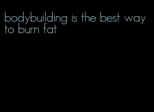 bodybuilding is the best way to burn fat