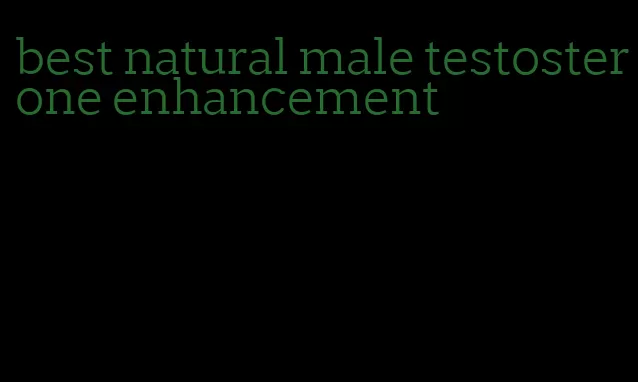 best natural male testosterone enhancement