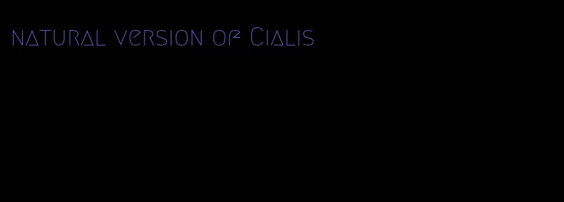 natural version of Cialis