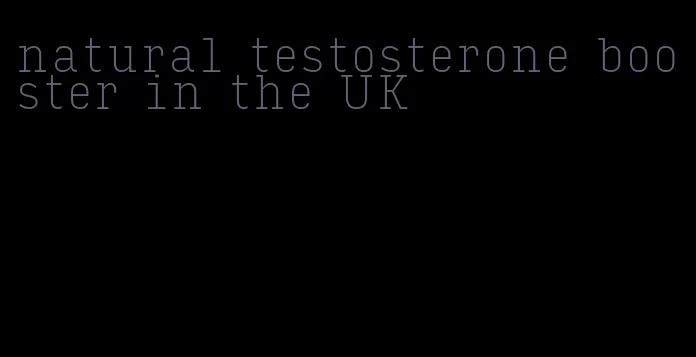 natural testosterone booster in the UK