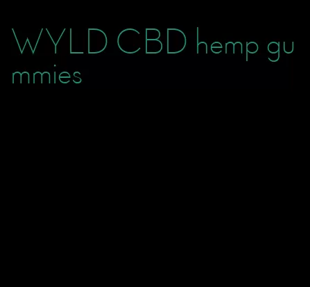 WYLD CBD hemp gummies