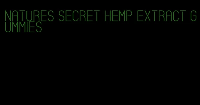 natures secret hemp extract gummies