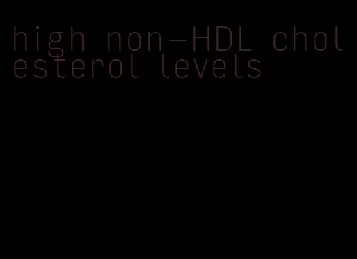 high non-HDL cholesterol levels