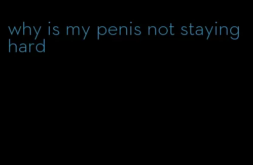 why is my penis not staying hard