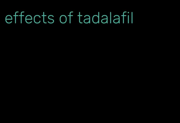 effects of tadalafil