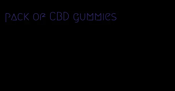 pack of CBD gummies