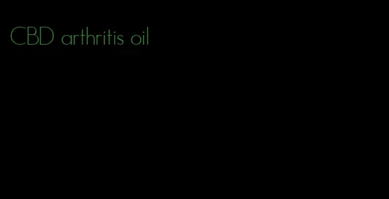 CBD arthritis oil