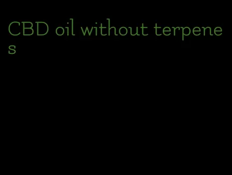 CBD oil without terpenes