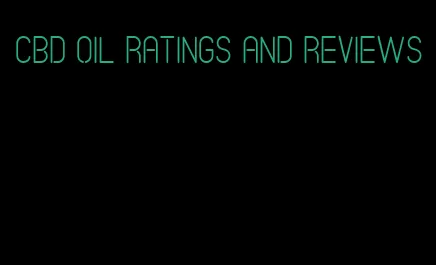 CBD oil ratings and reviews
