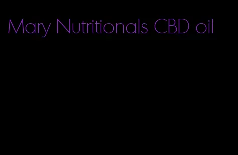 Mary Nutritionals CBD oil