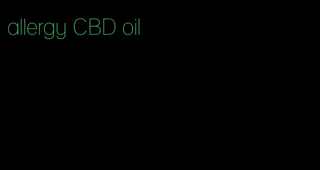 allergy CBD oil